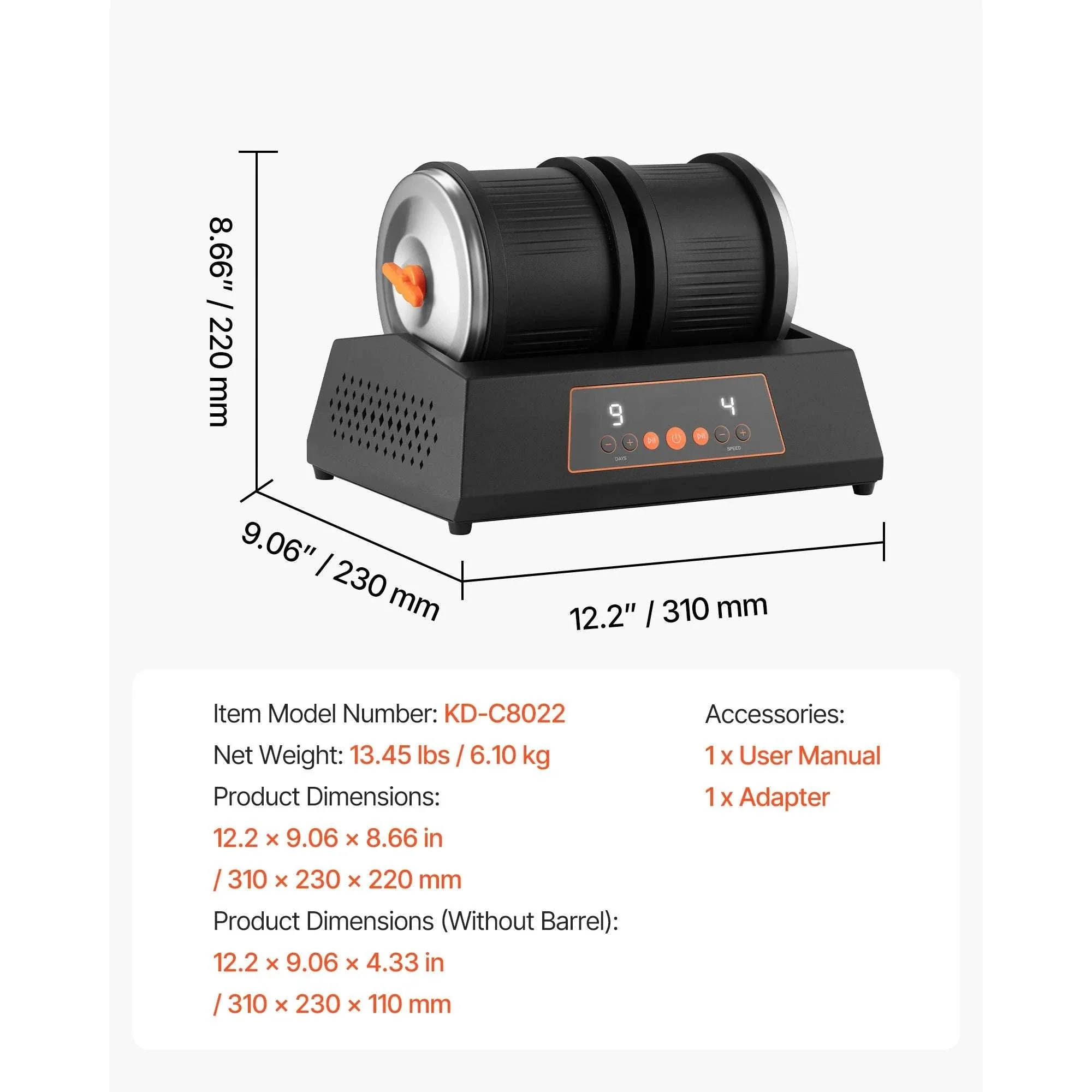 Rock Tumbler Kit with 4 Speeds & 9-Day Timer Polishing Kit - Image 20