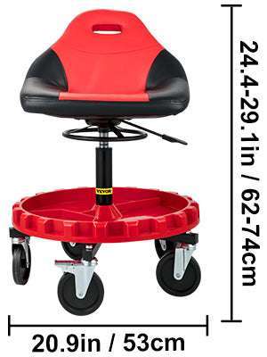 Rolling Garage Stool with Wheels & Tool Tray, 300 lb Capacity - Image 16