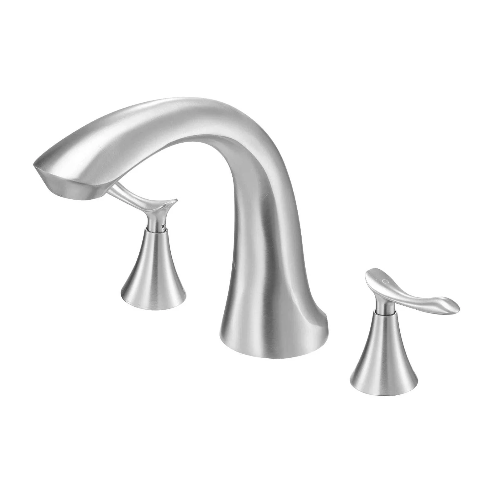 Roman Tub Faucet with Dual Handles Deck Mount Fast Fill Design