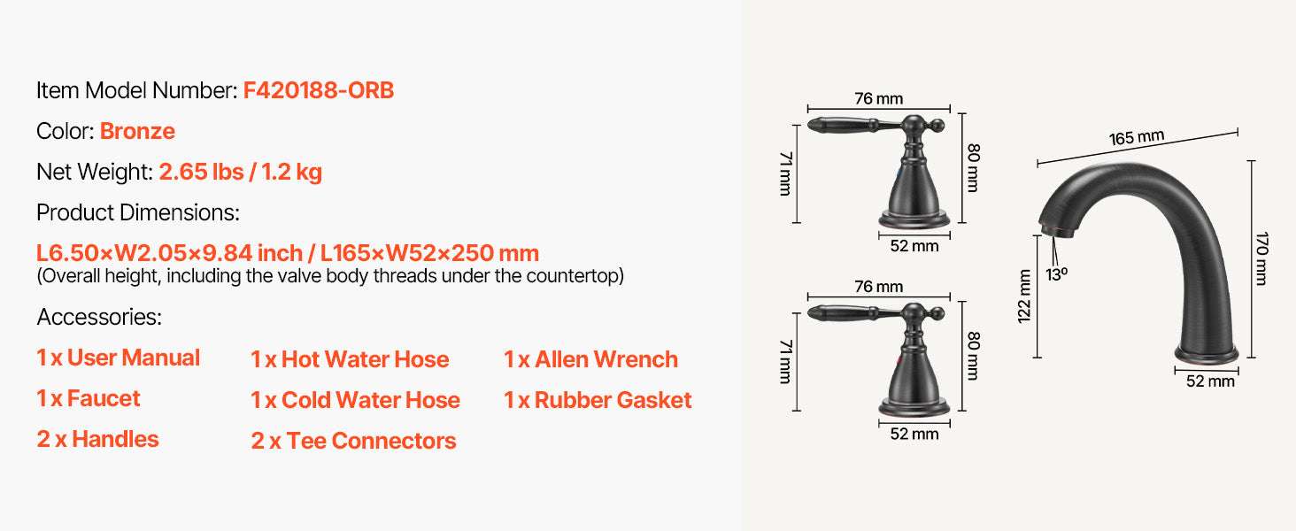 Roman Tub Faucet with Dual Handles Deck Mount Fast Fill Design - Image 14