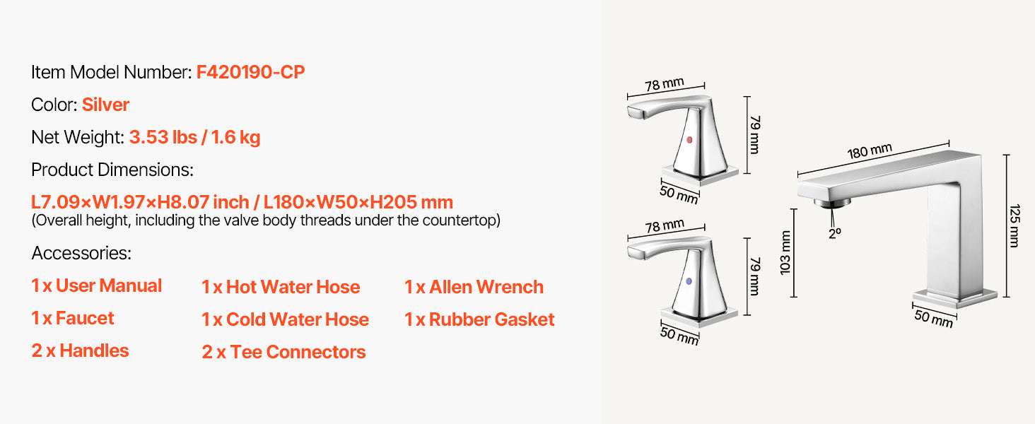 Roman Tub Faucet with Dual Handles Deck Mount Fast Fill Design - Image 15