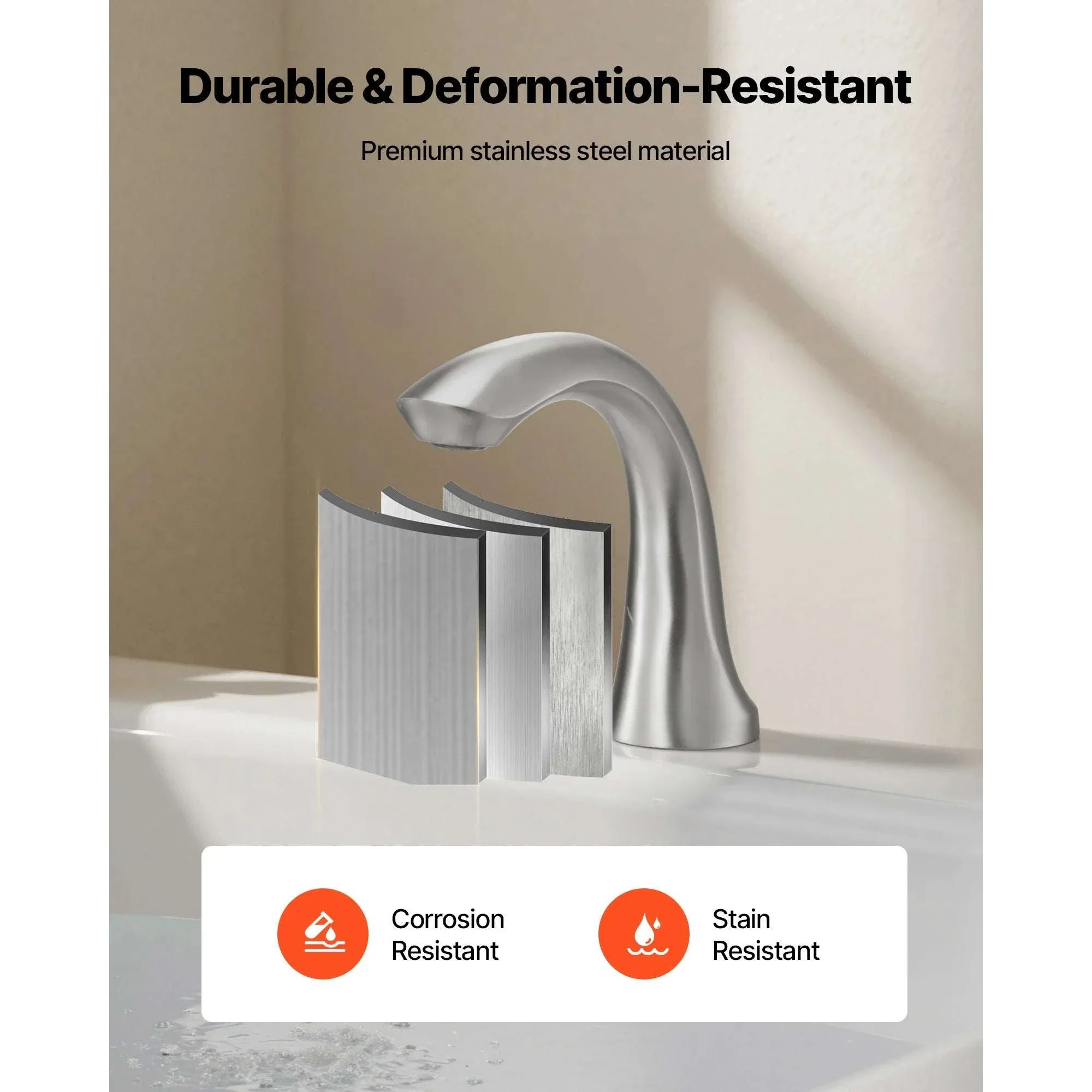 Roman Tub Faucet with Dual Handles Deck Mount Fast Fill Design - Image 4