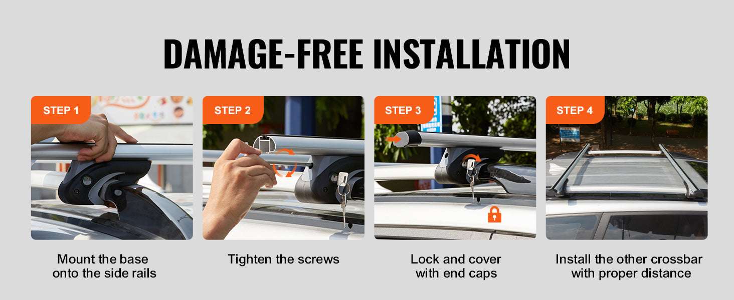 Adjustable Aluminum Roof Rack Crossbars 200 lbs for Cars - Image 12