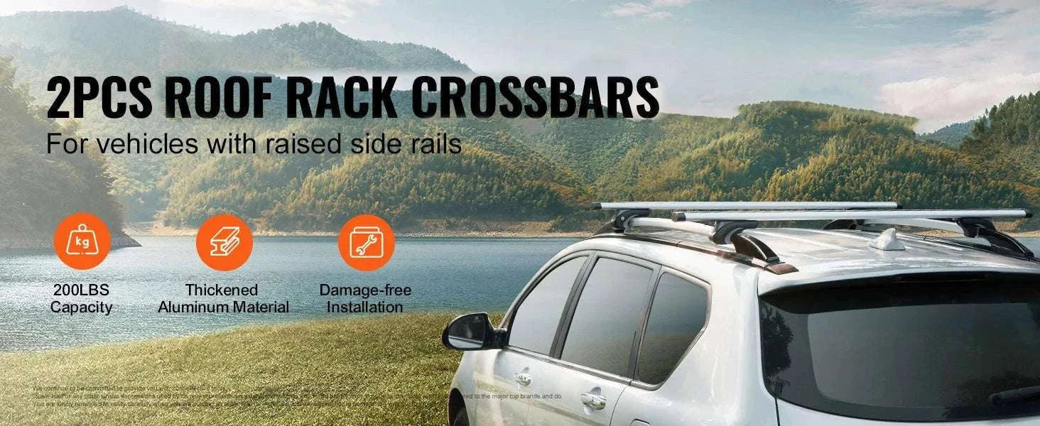 Adjustable Aluminum Roof Rack Crossbars 200 lbs for Cars - Image 8