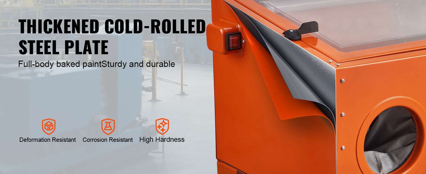 Benchtop Sandblasting Cabinet 25/40/60 Gallon with Gun & Nozzles - Image 11