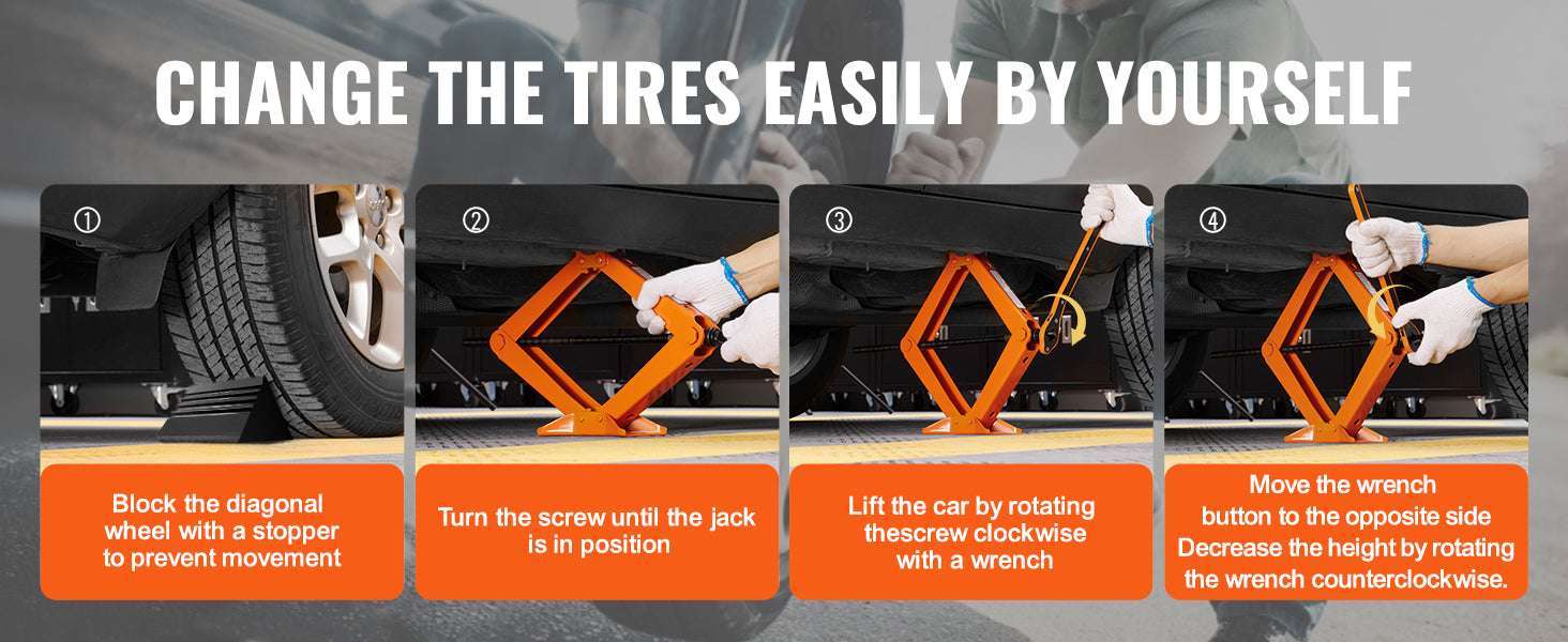 2.5 Ton Scissor Car Jack Kit with 3.7"–17.1" Lift Range - Image 12