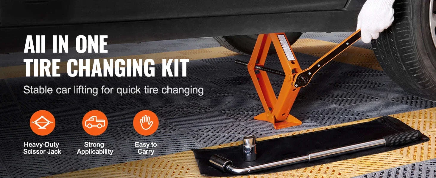 2.5 Ton Scissor Car Jack Kit with 3.7–17.1" Lift Range - Image 8