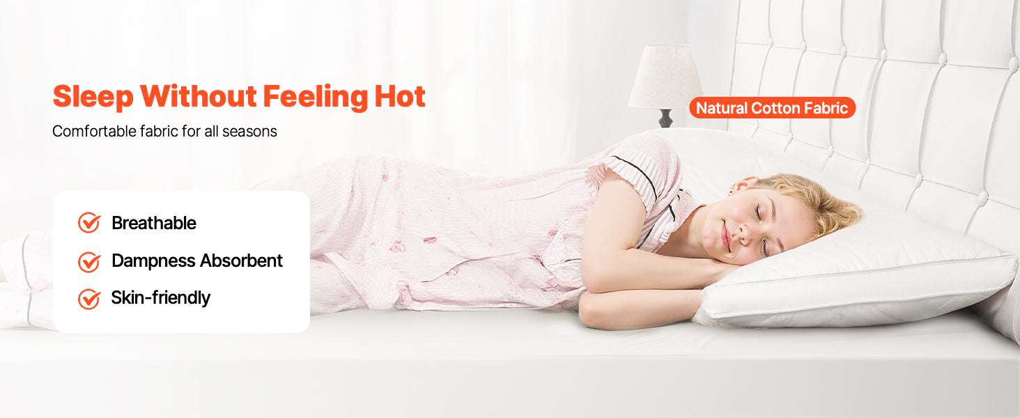 Set of 2 Goose Down Bed Pillows – Fluffy Neck Support for Deep Sleep - Image 11