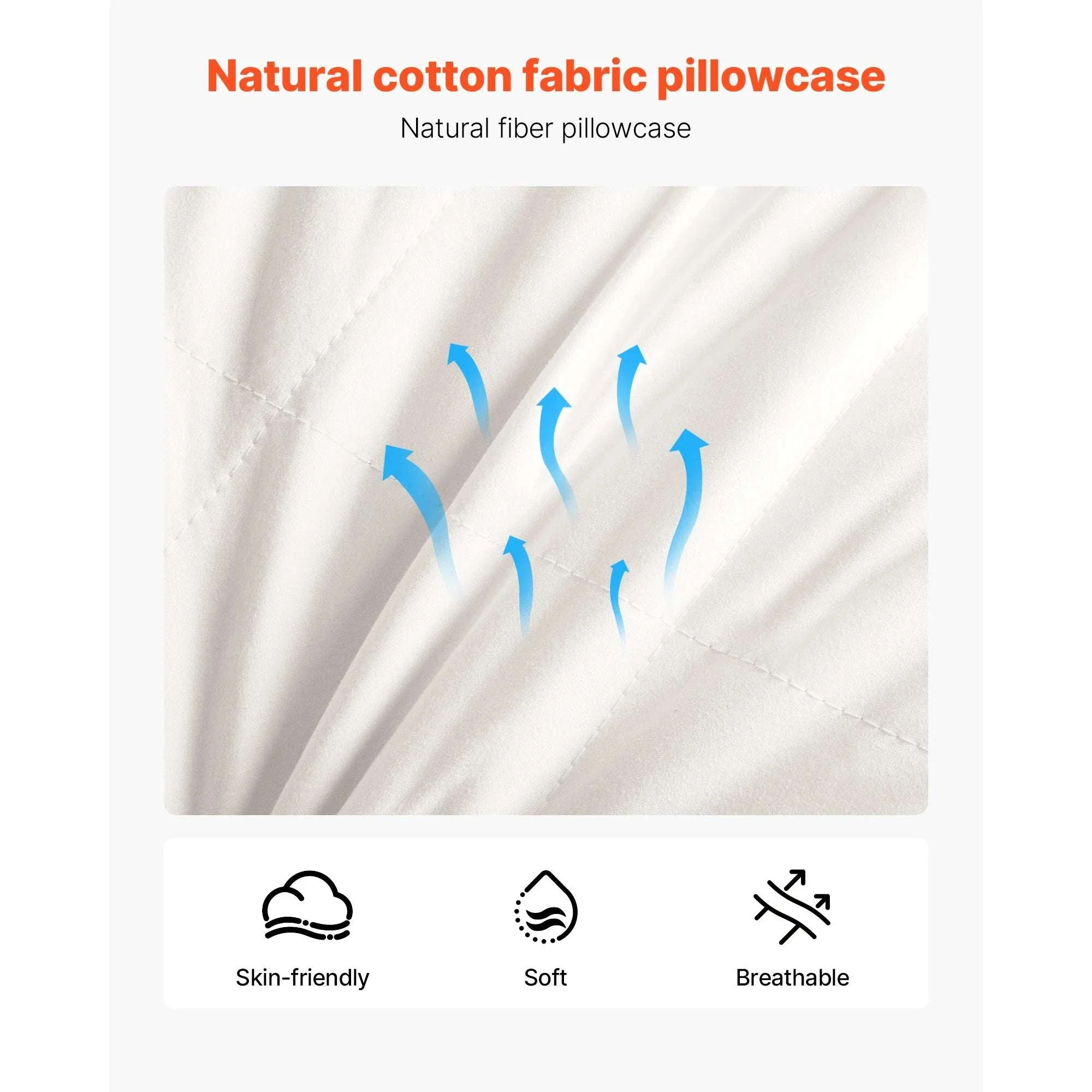 Set of 2 Goose Down Bed Pillows – Fluffy Neck Support for Deep Sleep - Image 5