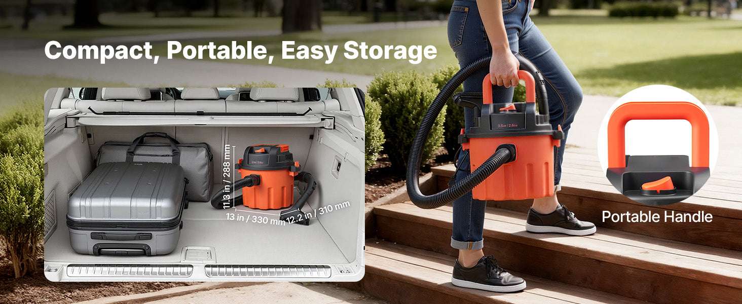 Dry Shop Vacuum with Strong Suction and Multi-Nozzle Cleaning - Image 13