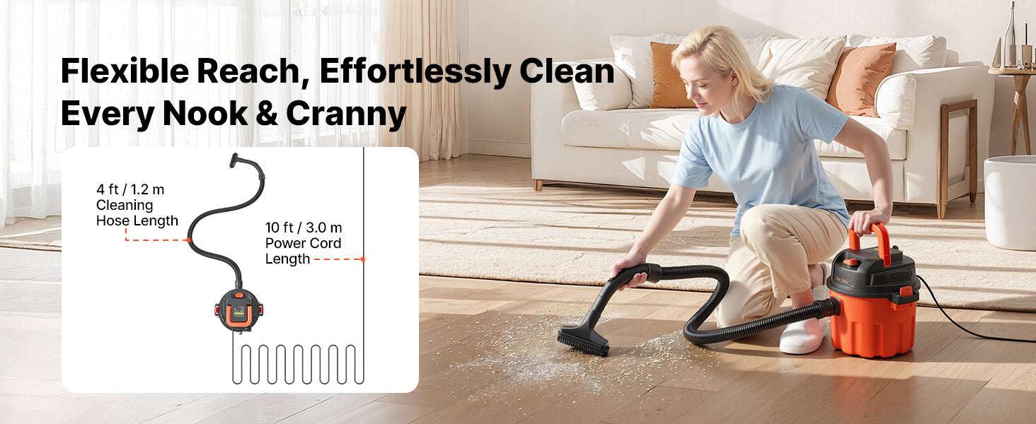 Dry Shop Vacuum with Strong Suction and Multi-Nozzle Cleaning - Image 14