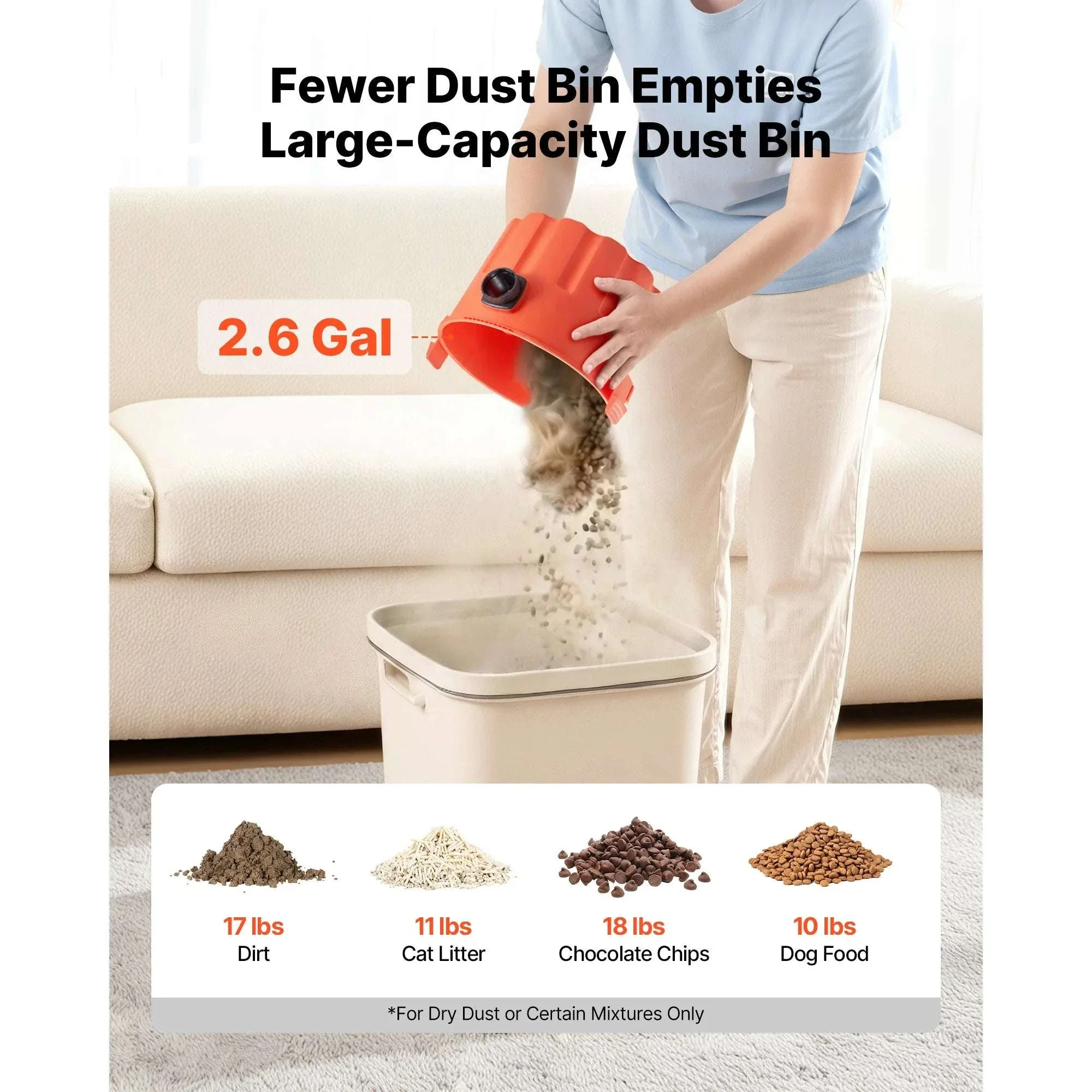 Dry Shop Vacuum with Strong Suction and Multi-Nozzle Cleaning - Image 5