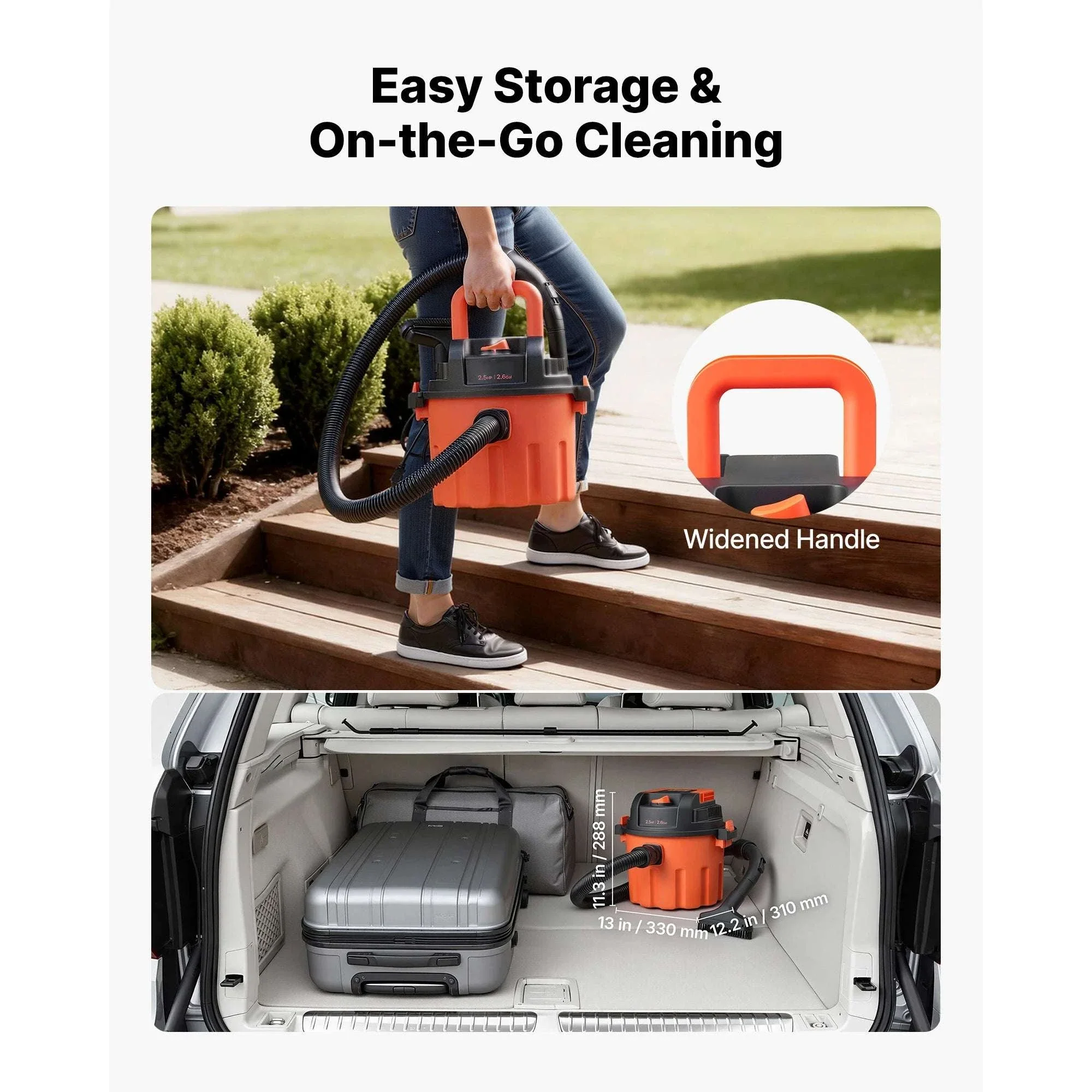 Dry Shop Vacuum with Strong Suction and Multi-Nozzle Cleaning - Image 6