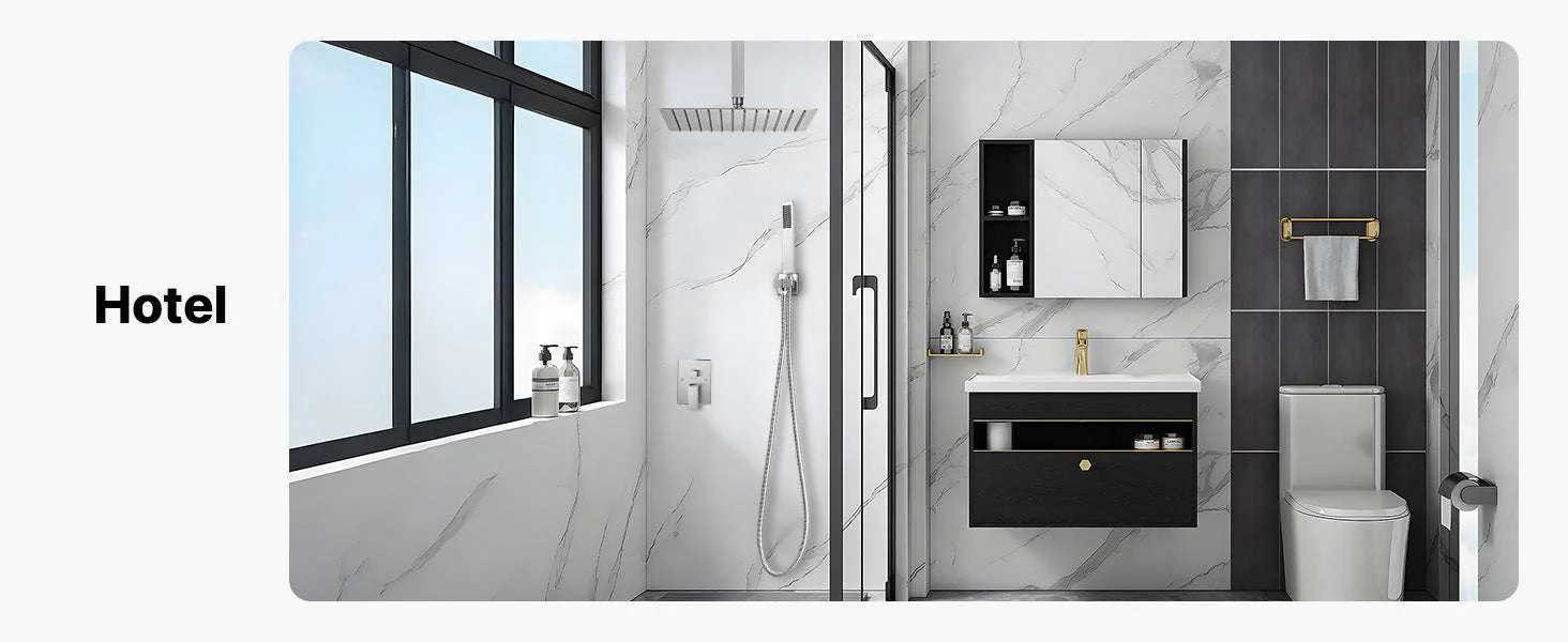Rainfall Shower System with Ceiling Mount Head & Handheld Set - Image 17