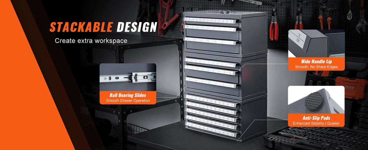 Steel Drill Bit Organizer Cabinet with Drawers and Labeled Slots - Image 11