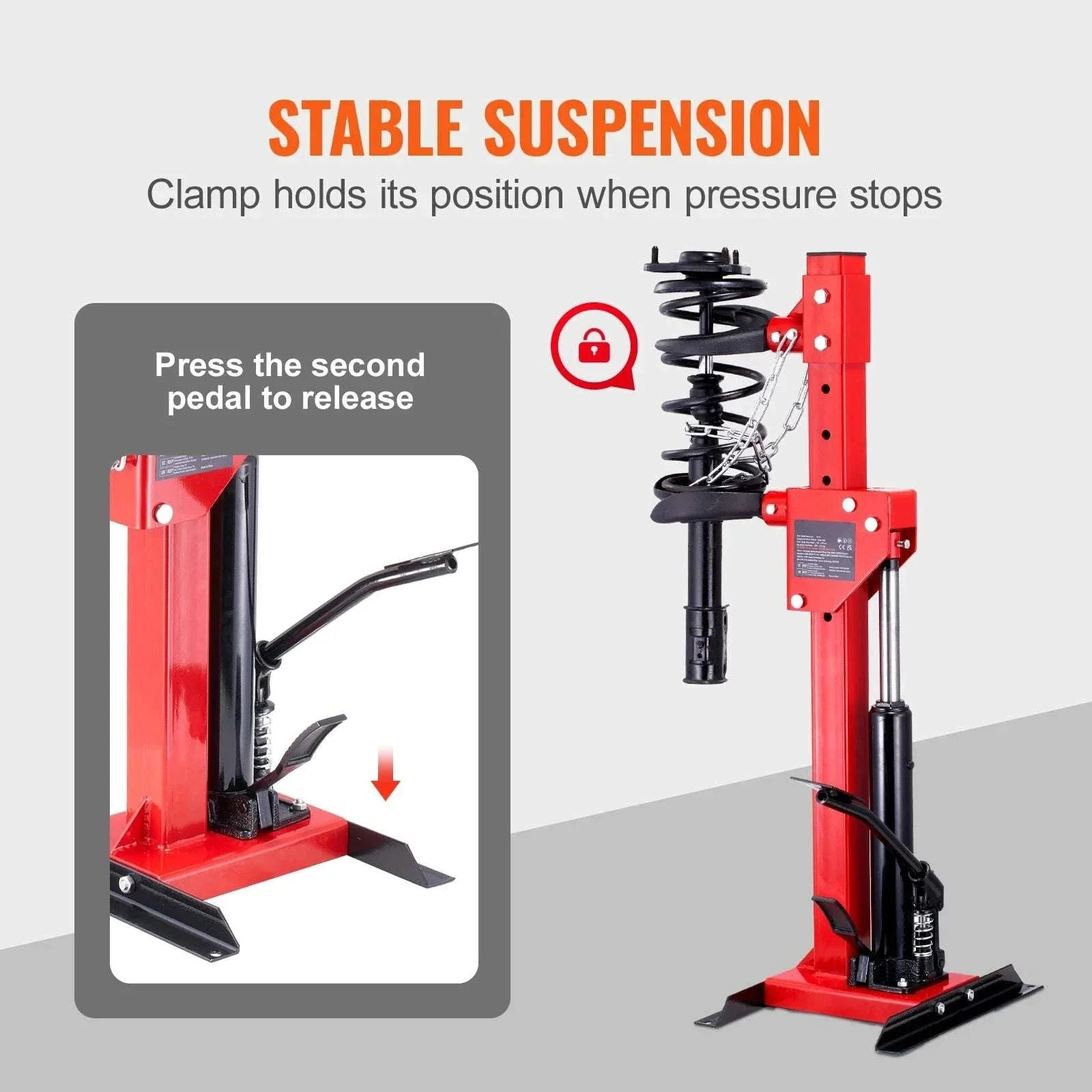 Hydraulic Strut Spring Compressor 4.5 Ton with Safety Chain - Image 4
