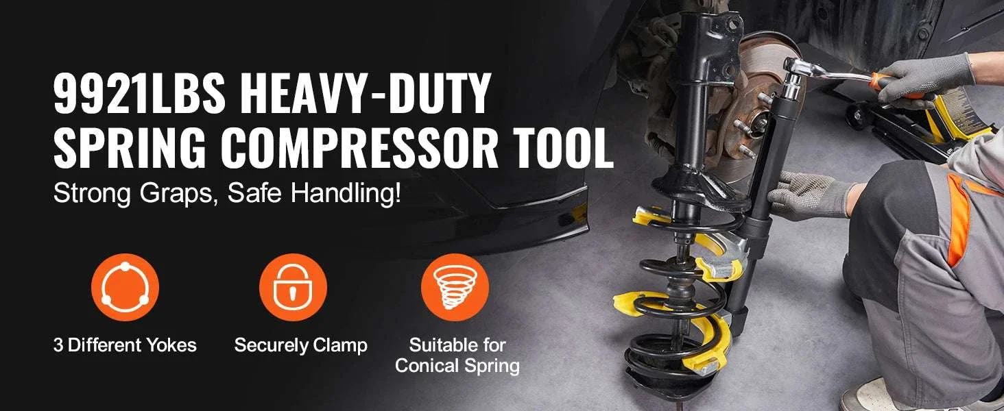MacPherson Strut Spring Compressor Kit with 3 Interchangeable Yokes - Image 8