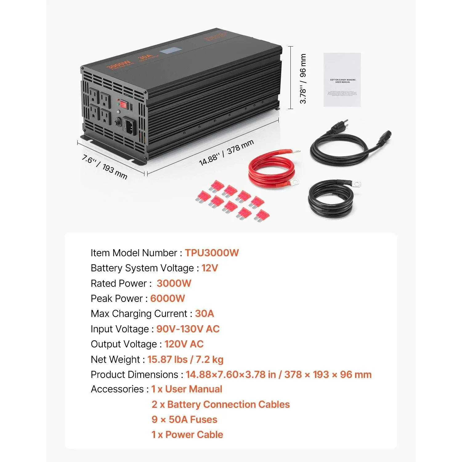 Sump Pump Battery Backup System 1500W / 3000W Auto Switch - Image 20