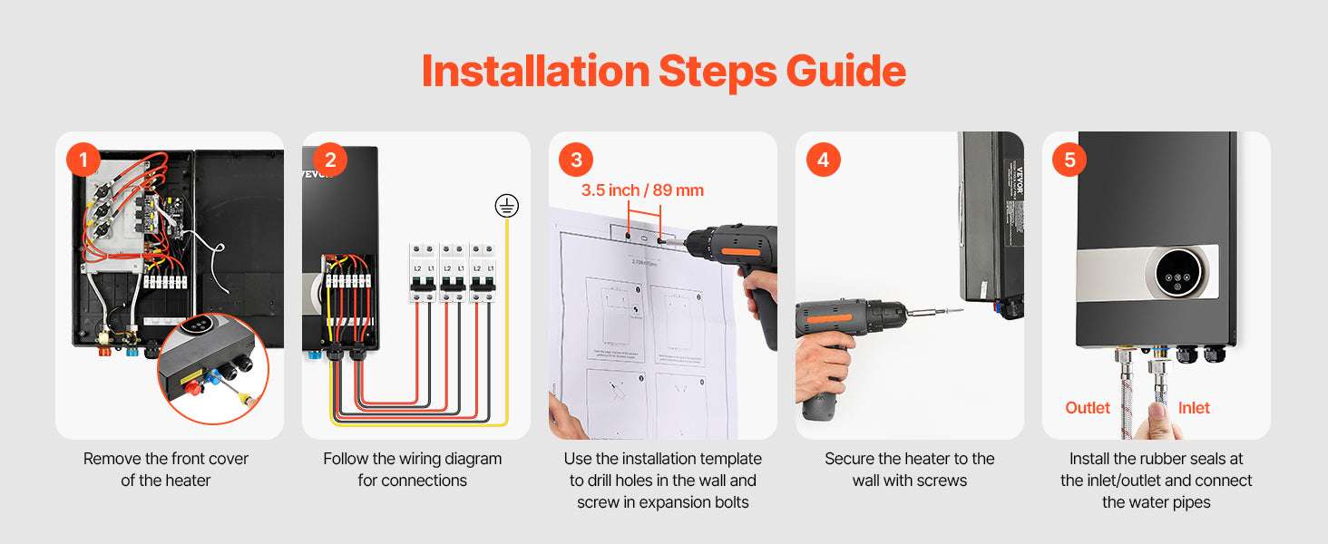 Tankless Electric Water Heater 27/36kW Instant Under Sink System - Image 11