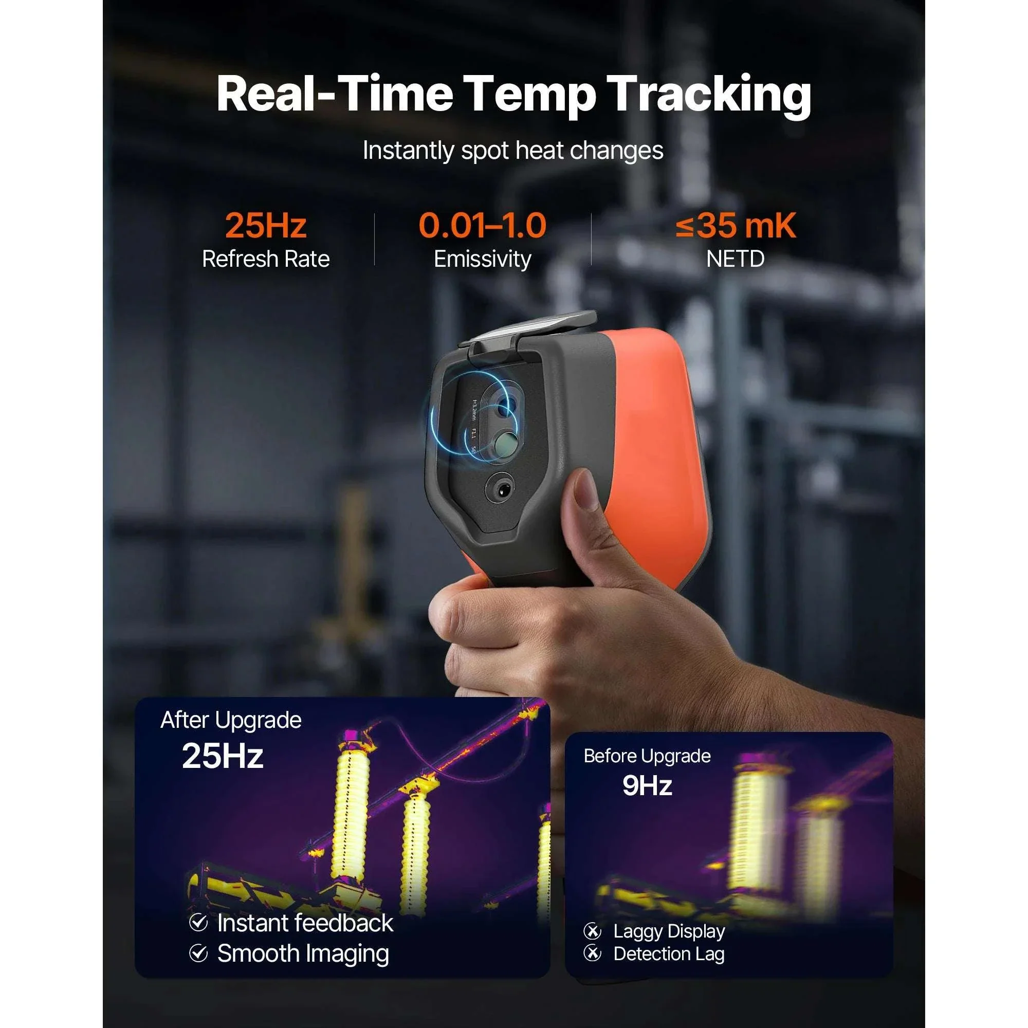Handheld Thermal Camera 256x192 IR 2MP Visual 25Hz Imager - Image 4