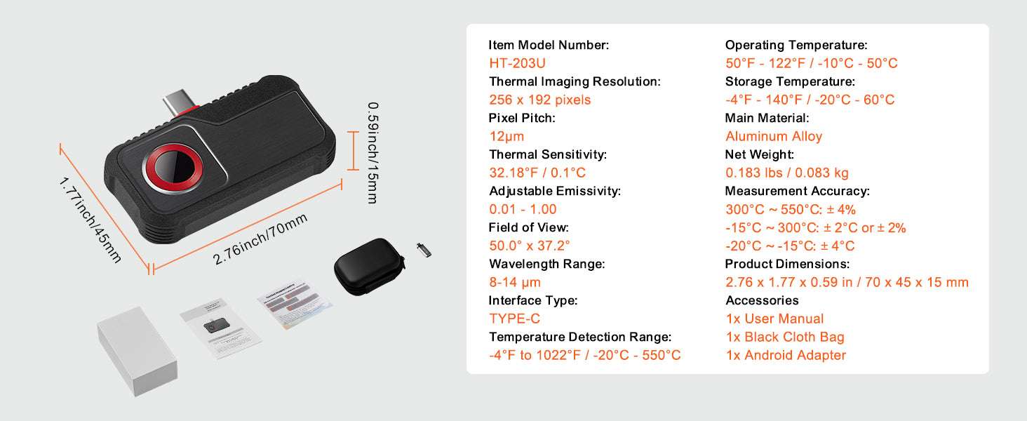 Thermal Imaging Camera 256×192 for Android with 25Hz Real-Time View - Image 13