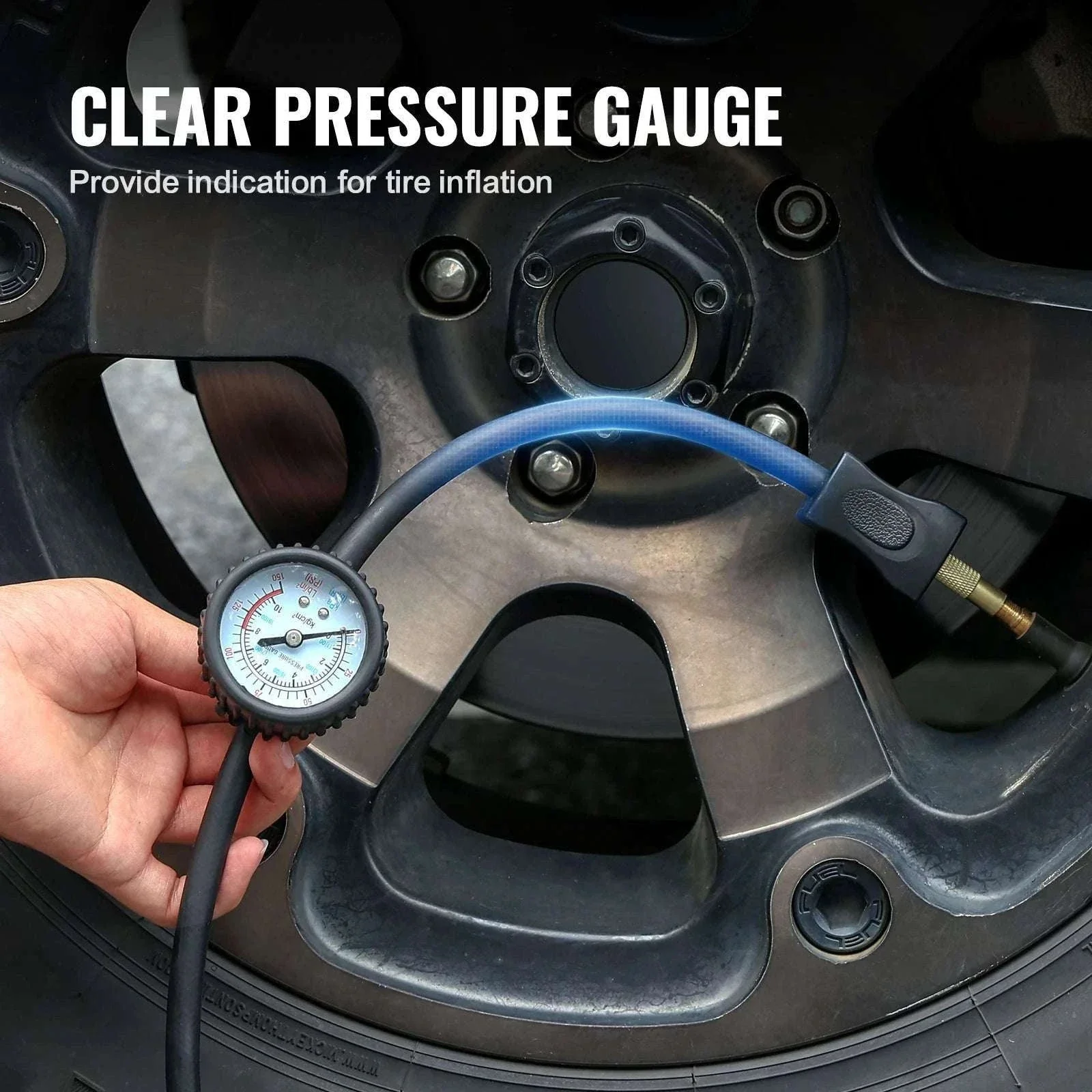 Dual Cylinder 150 PSI Tire Inflator Air Compressor for Cars & Trucks - Image 3