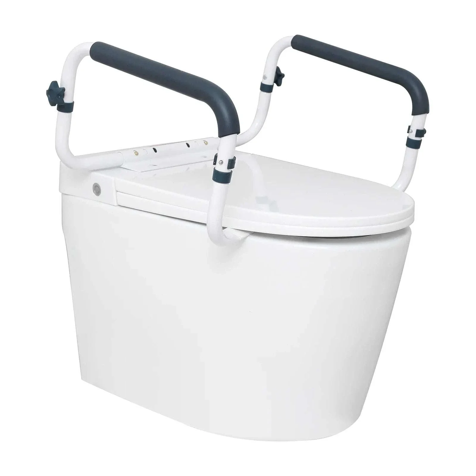 Adjustable Toilet Safety Rail 300 lb Capacity Steel Grab Bars