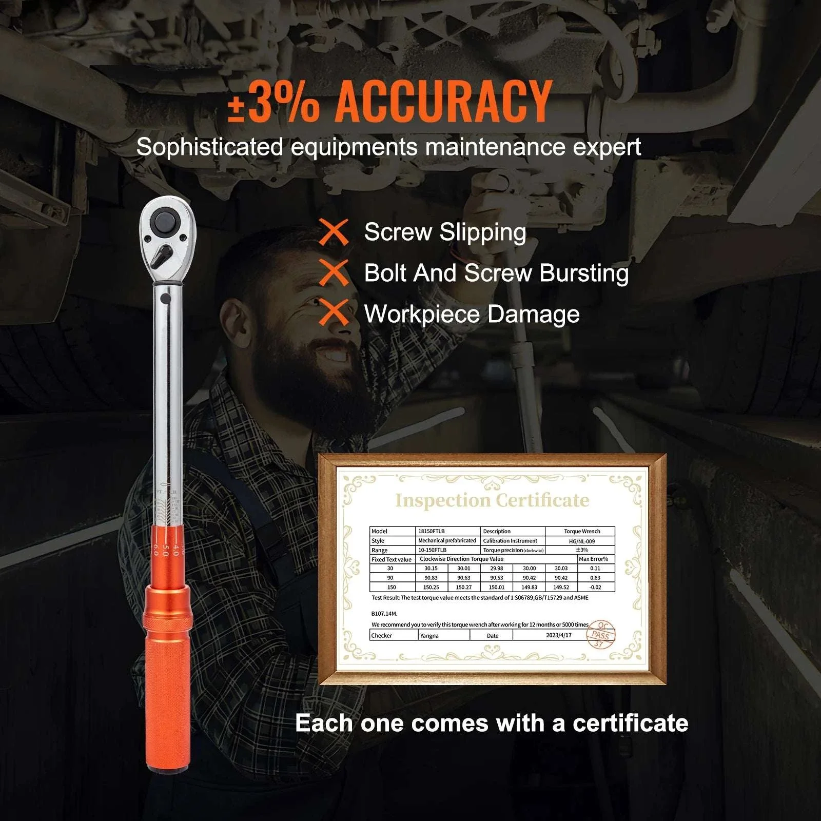 Adjustable Click Torque Wrench Set with Dual Scale Precision - Image 2