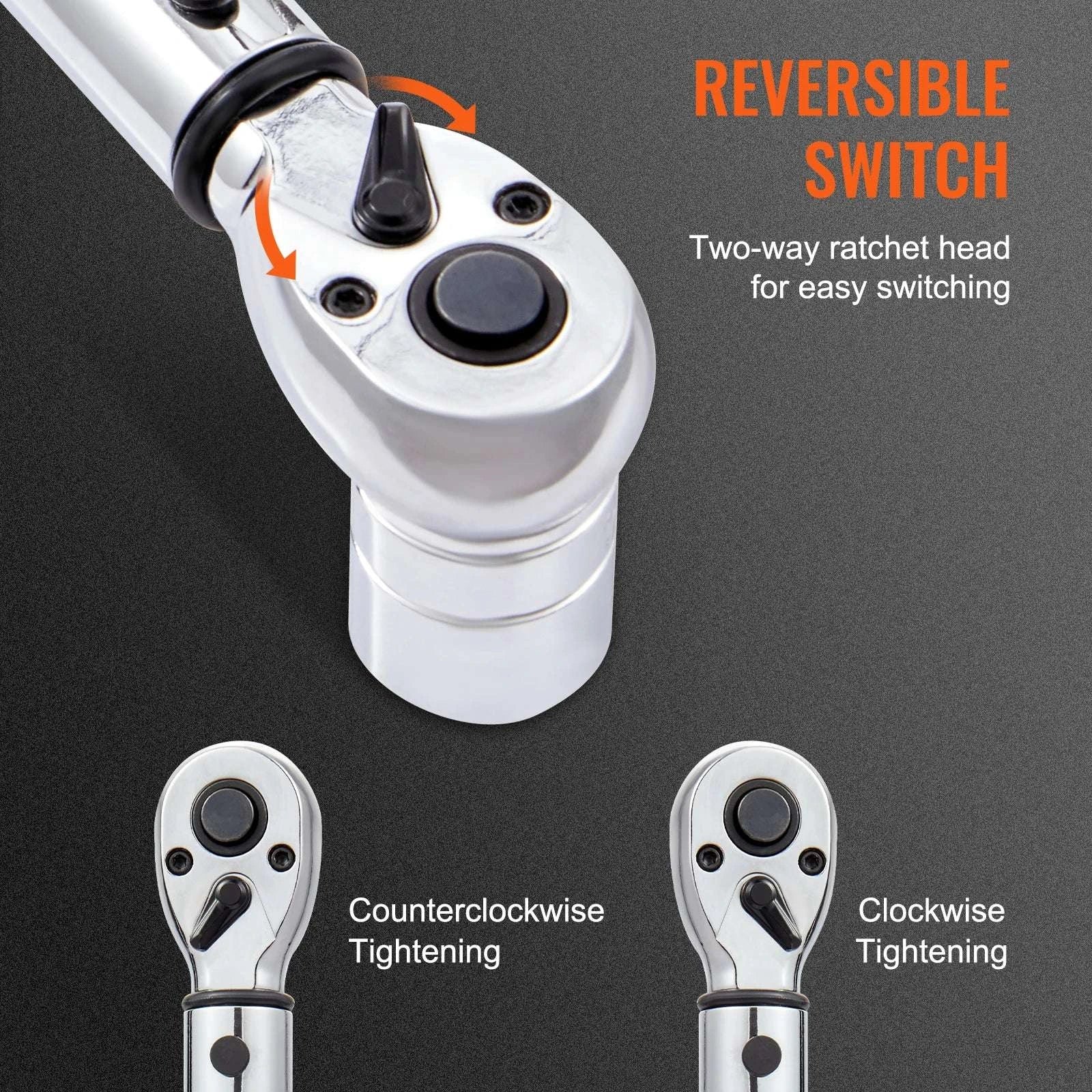 Adjustable Click Torque Wrench Set with Dual Scale Precision - Image 5