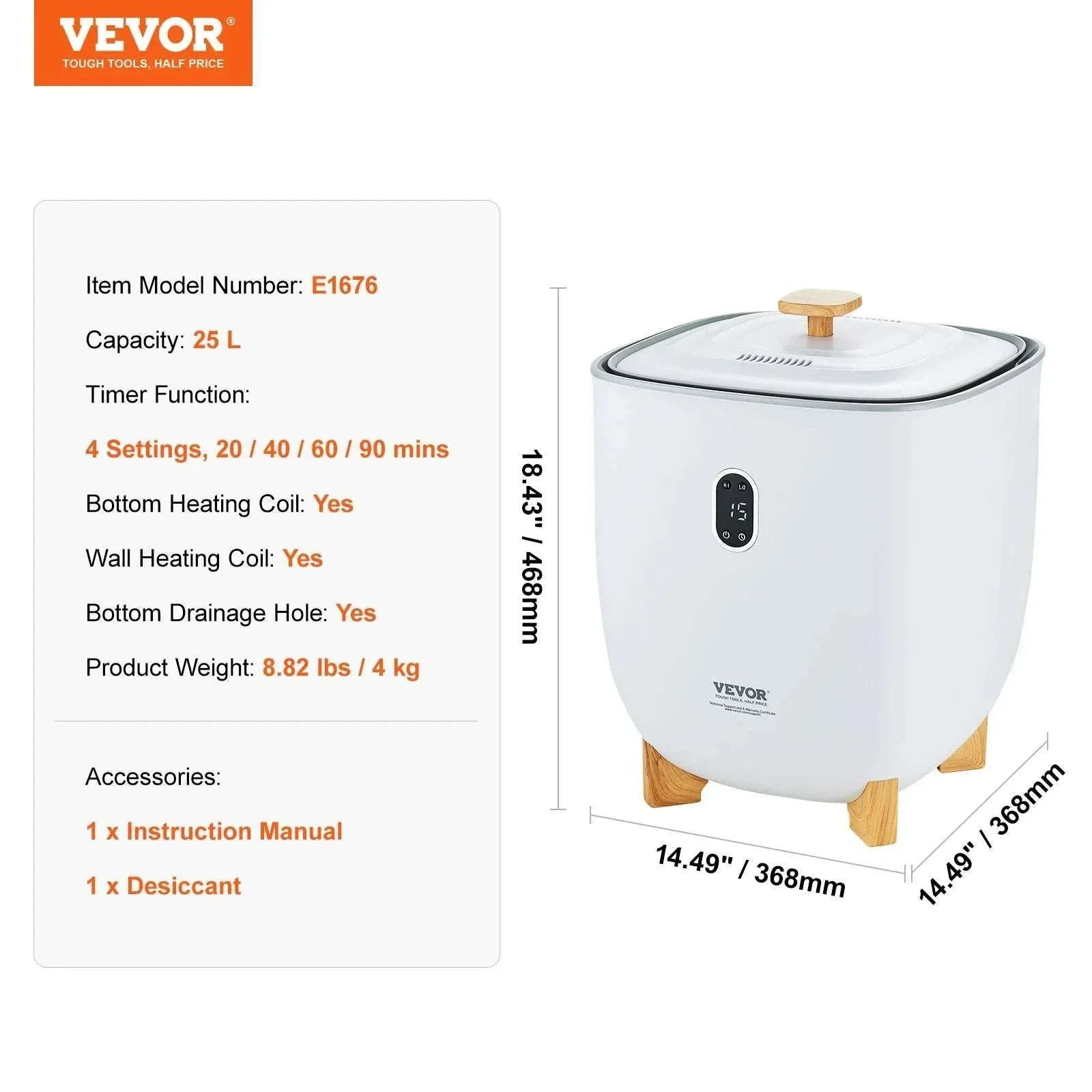 Towel Warmer Bucket with Timer, LED & Large Capacity (20L–35L) - Image 9