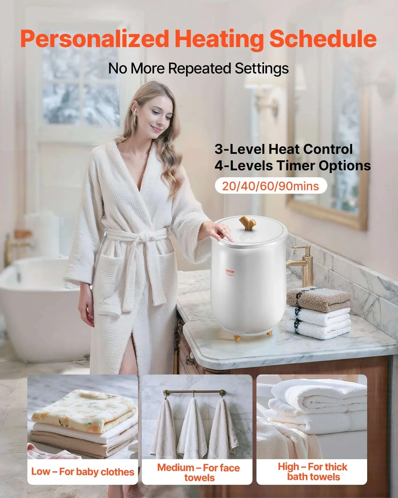 20L Towel Warmer Bucket with Adjustable Heat & Aromatherapy - Image 4