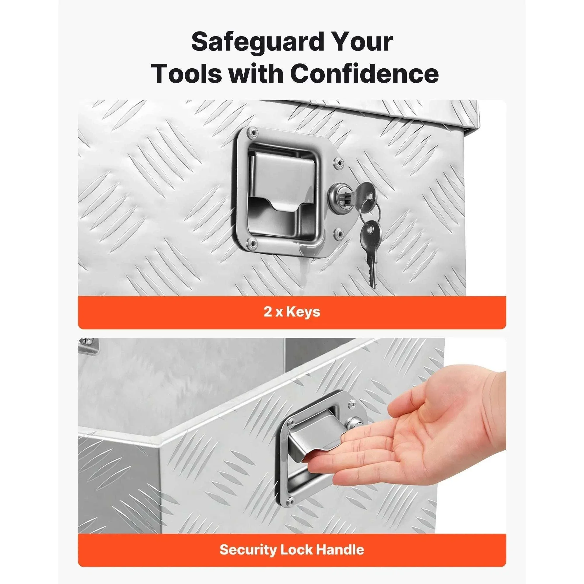 Aluminum Trailer Tongue Box with Lock for RV, Truck & Trailer Storage - Image 4
