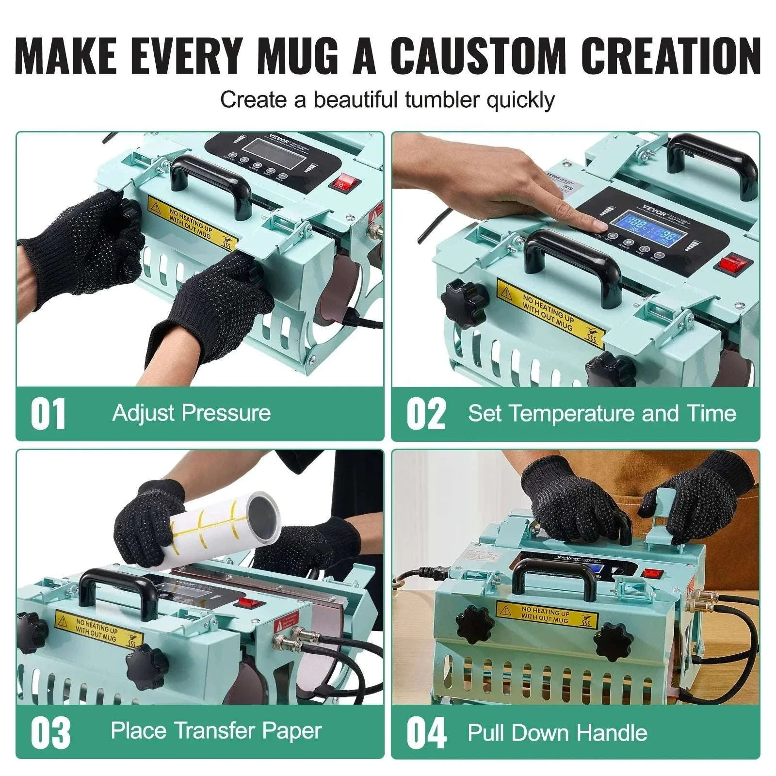 Dual Station Tumbler Heat Press for 11–30oz Mugs and Cups - Image 5