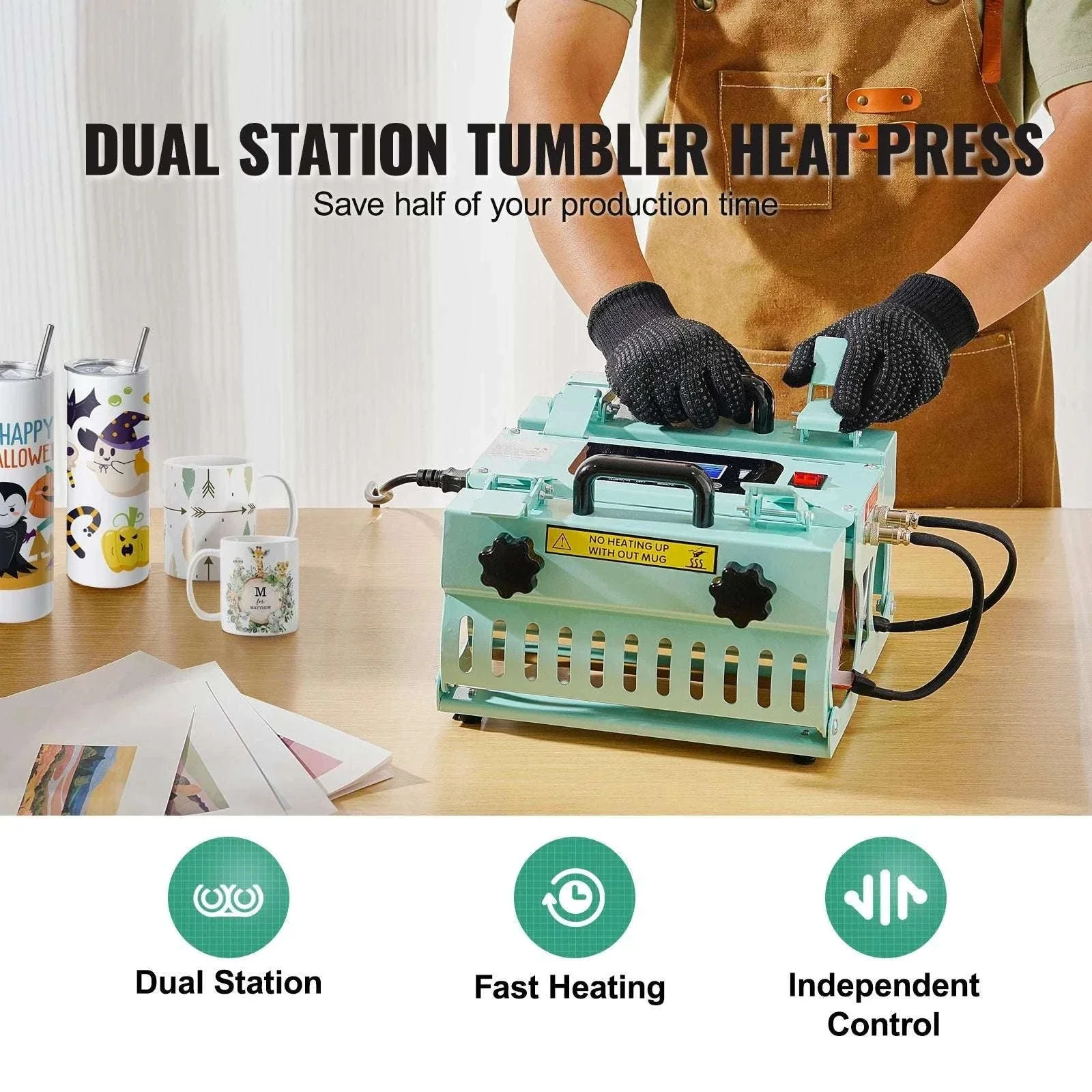 Dual Station Tumbler Heat Press for 11–30oz Mugs and Cups - Image 6
