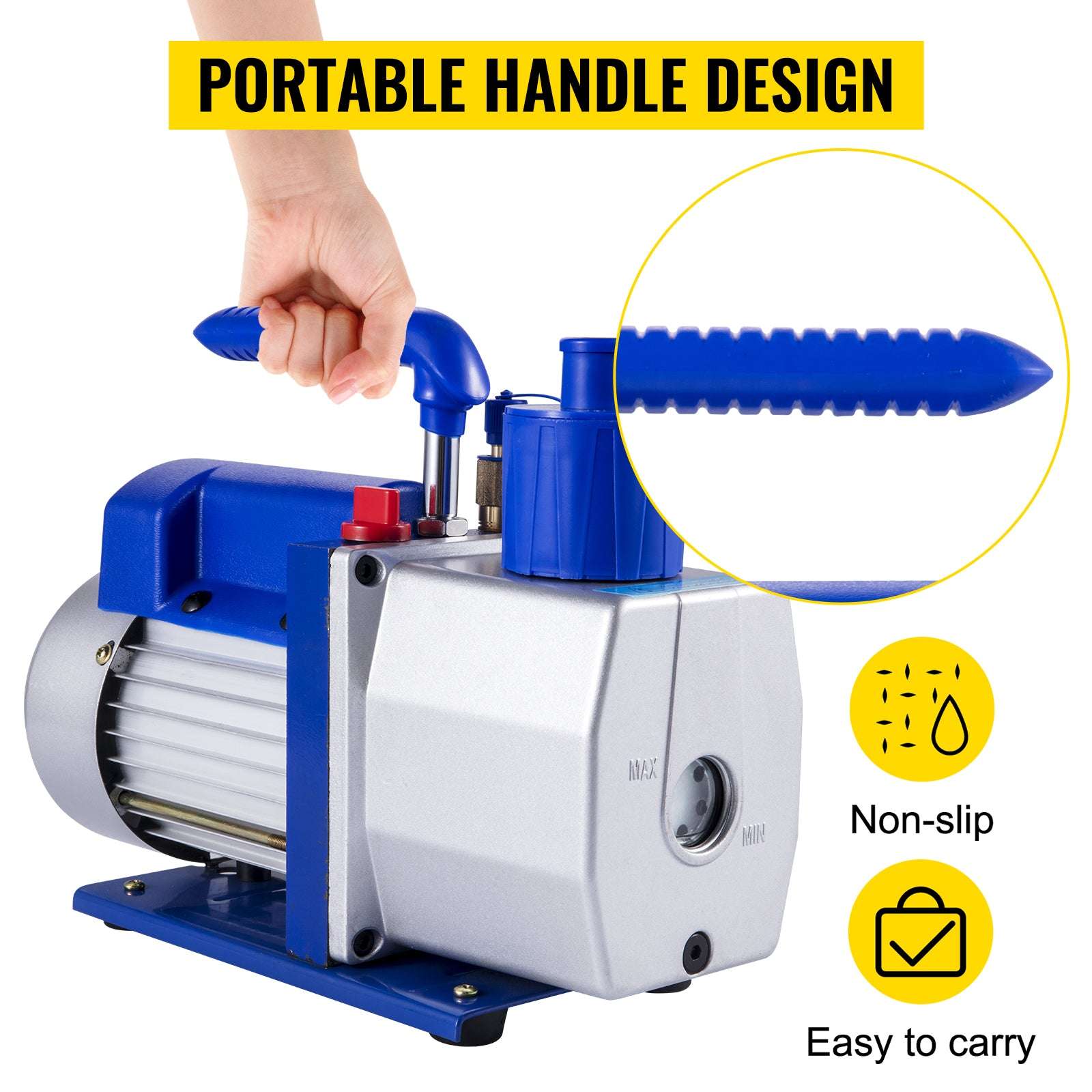 7 CFM Vacuum Pump 1/3 HP Single Stage for HVAC AC Refrigerant - Image 15