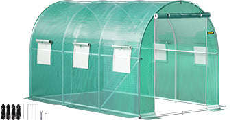 Walk-in Tunnel Greenhouse Galvanized Steel Frame Waterproof PE Cover - Image 23