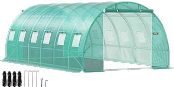 Walk-In Tunnel Greenhouse with Galvanized Frame & PE Cover - Image 19