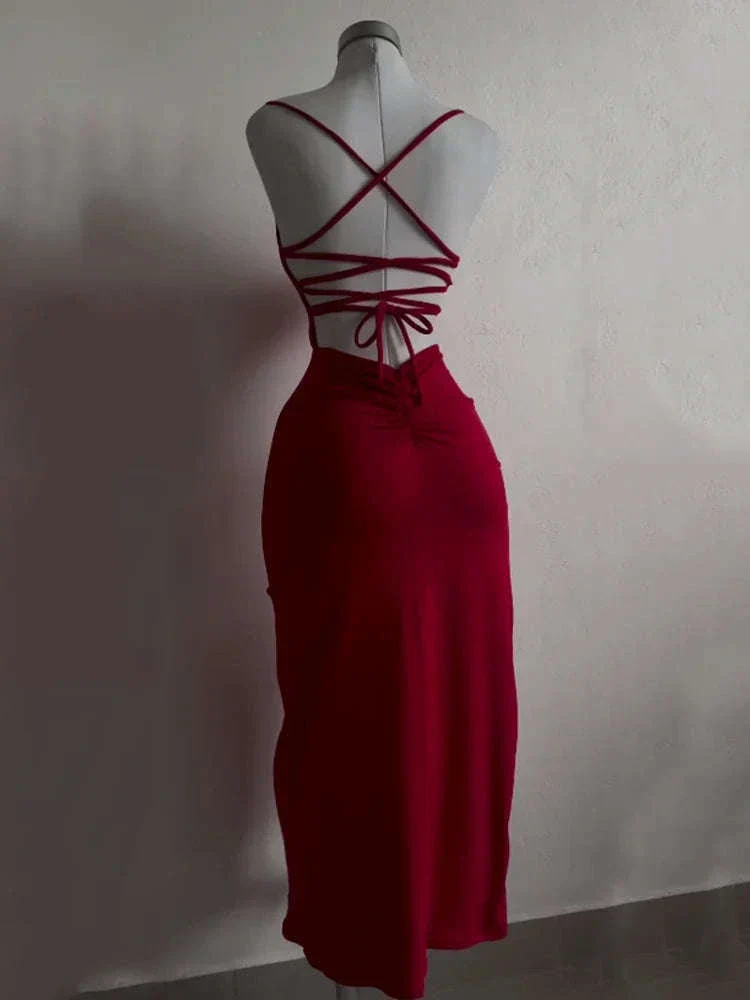 Women’s Summer Halter Strap Bodycon Dress - Image 8