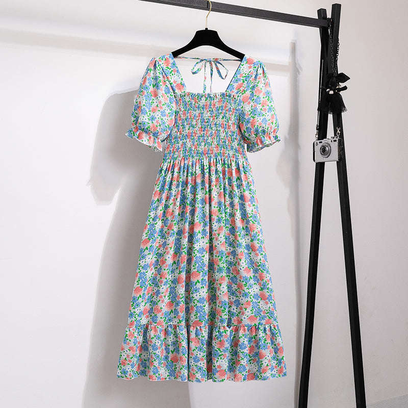 Summer Pleated Chiffon Midi Dress with Flattering A-Line Flow - Image 22