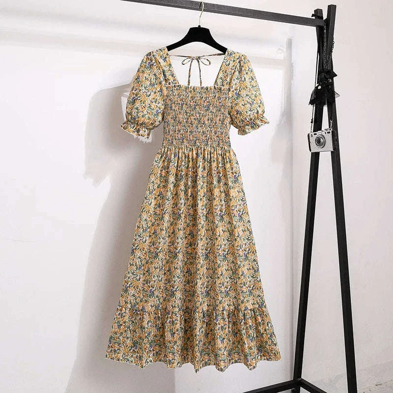 Summer Pleated Chiffon Midi Dress with Flattering A-Line Flow - Image 41