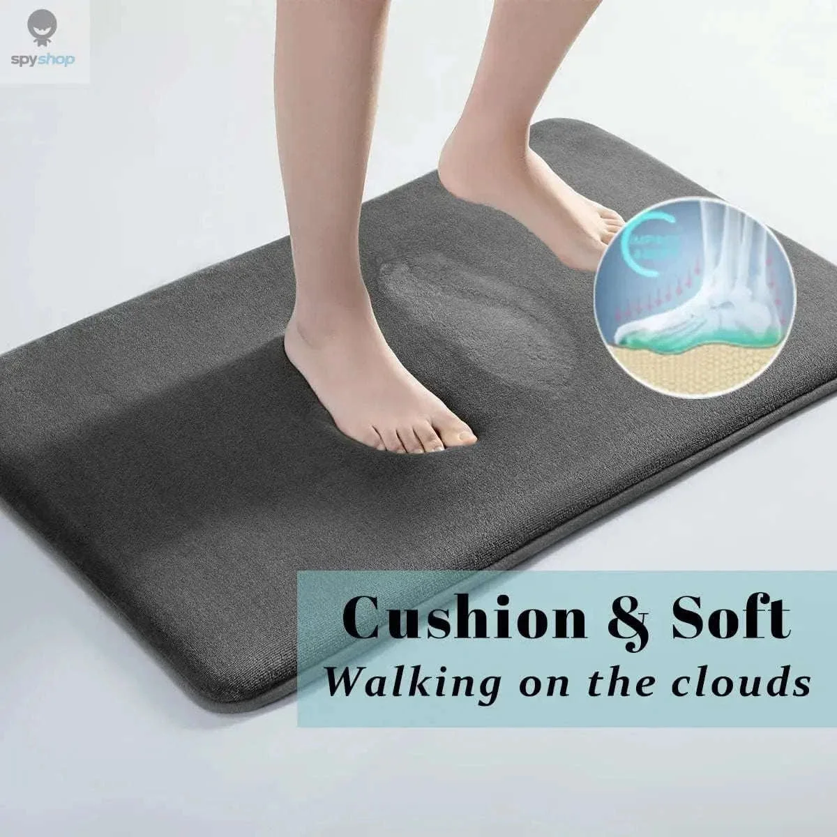 Super Absorbent Coral Velvet Bath Mat with Non-Slip Stability - Image 3