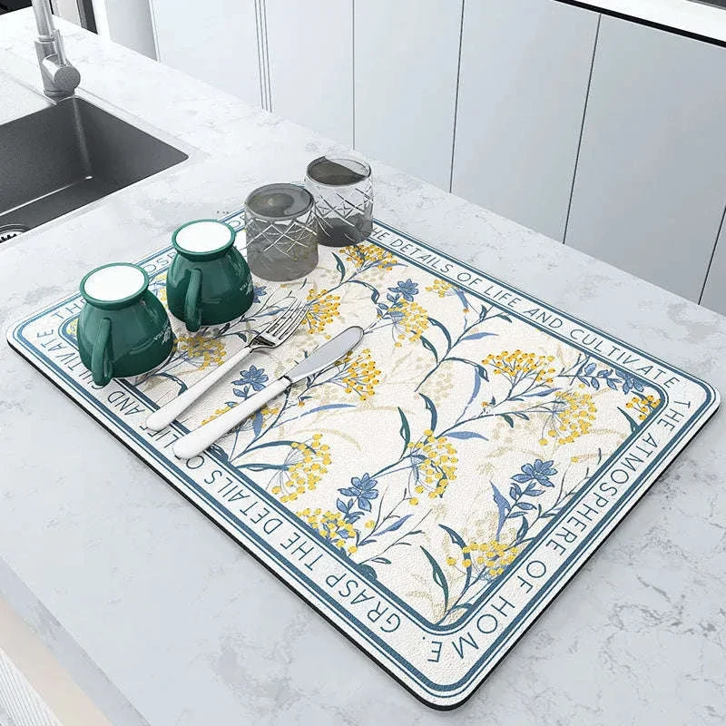 Super Absorbent Diatom Mud Drying Mat for Cleaner Countertops - Image 17