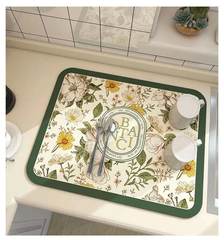 Super Absorbent Diatom Mud Drying Mat for Cleaner Countertops - Image 18