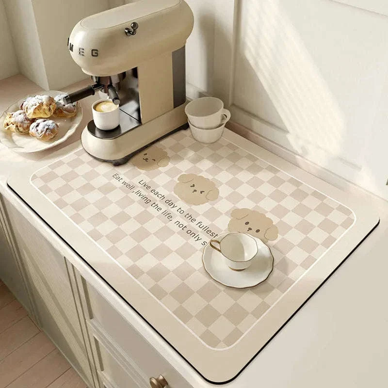 Super Absorbent Diatom Mud Drying Mat for Cleaner Countertops - Image 22