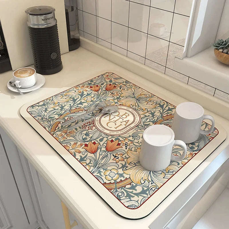 Super Absorbent Diatom Mud Drying Mat for Cleaner Countertops - Image 23