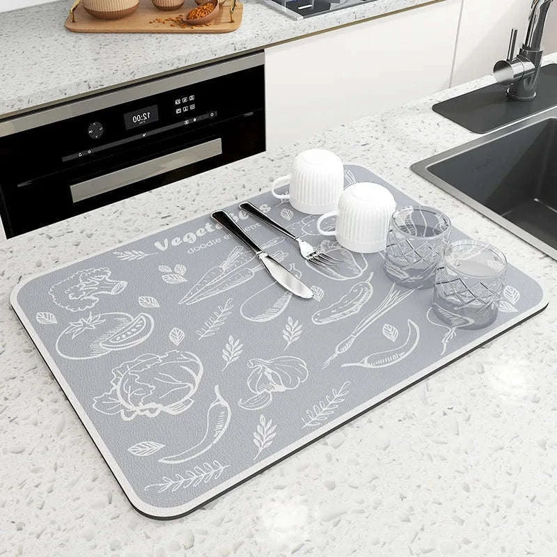 Super Absorbent Diatom Mud Drying Mat for Cleaner Countertops - Image 24