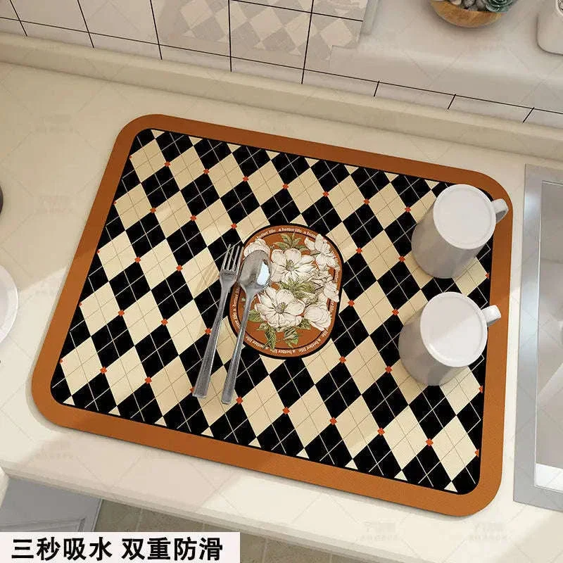 Super Absorbent Diatom Mud Drying Mat for Cleaner Countertops - Image 25