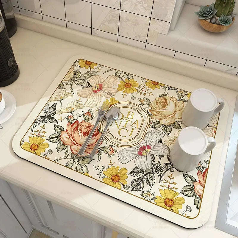 Super Absorbent Diatom Mud Drying Mat for Cleaner Countertops - Image 26