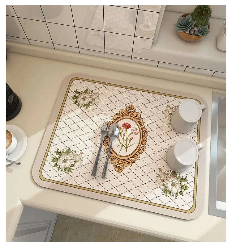 Super Absorbent Diatom Mud Drying Mat for Cleaner Countertops - Image 28