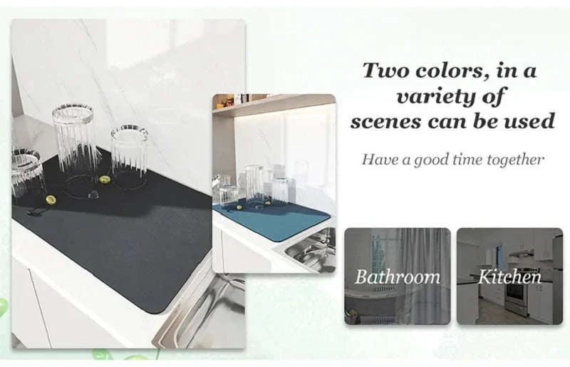 Super Absorbent Diatom Mud Drying Mat for Cleaner Countertops - Image 9